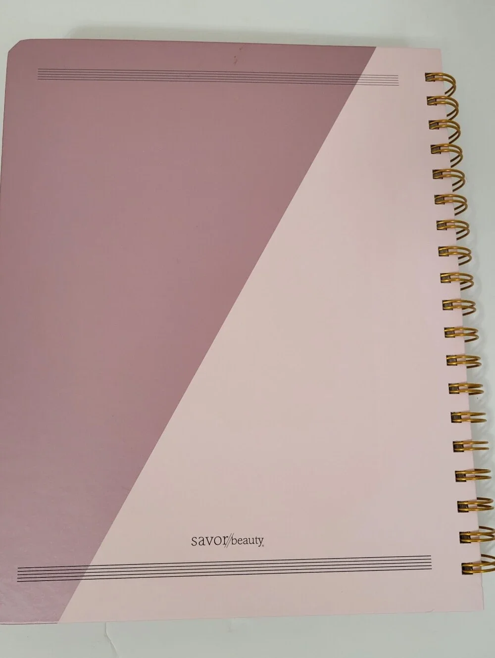 Savor Beauty Planner My Next 90 Days Pink Self Care Blank Undated Bound 11